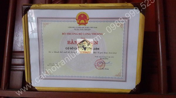 Bằng khen c&aacute; kho l&agrave;ng vũ đại
