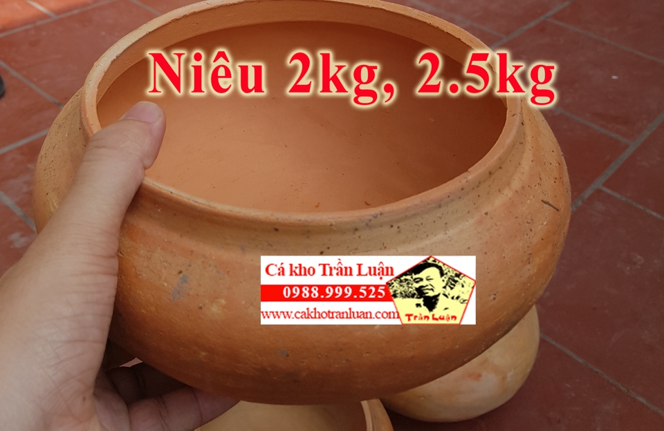 kích thước niêu cá 2kg