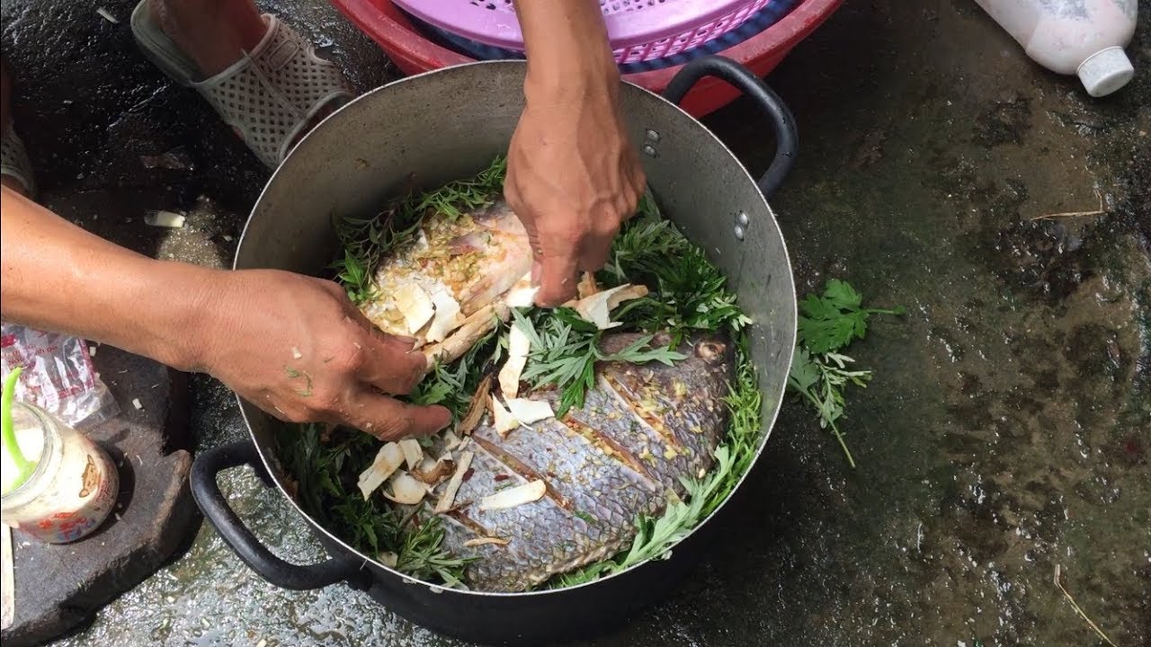 Canh cá rô ngải cứu