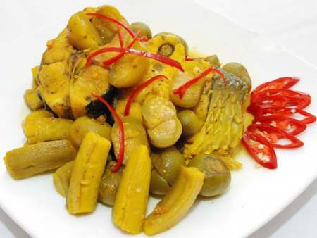 Món cá trắm kho cà muối độc đáo Món cá trắm kho cà muối độc đáo