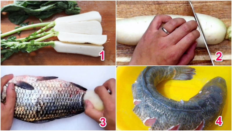 Bí quyết làm sạch vảy cá bằng củ cải